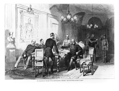 Conseil de guerre à la préfecture de Versailles le 6 décembre 1870, illustration de 